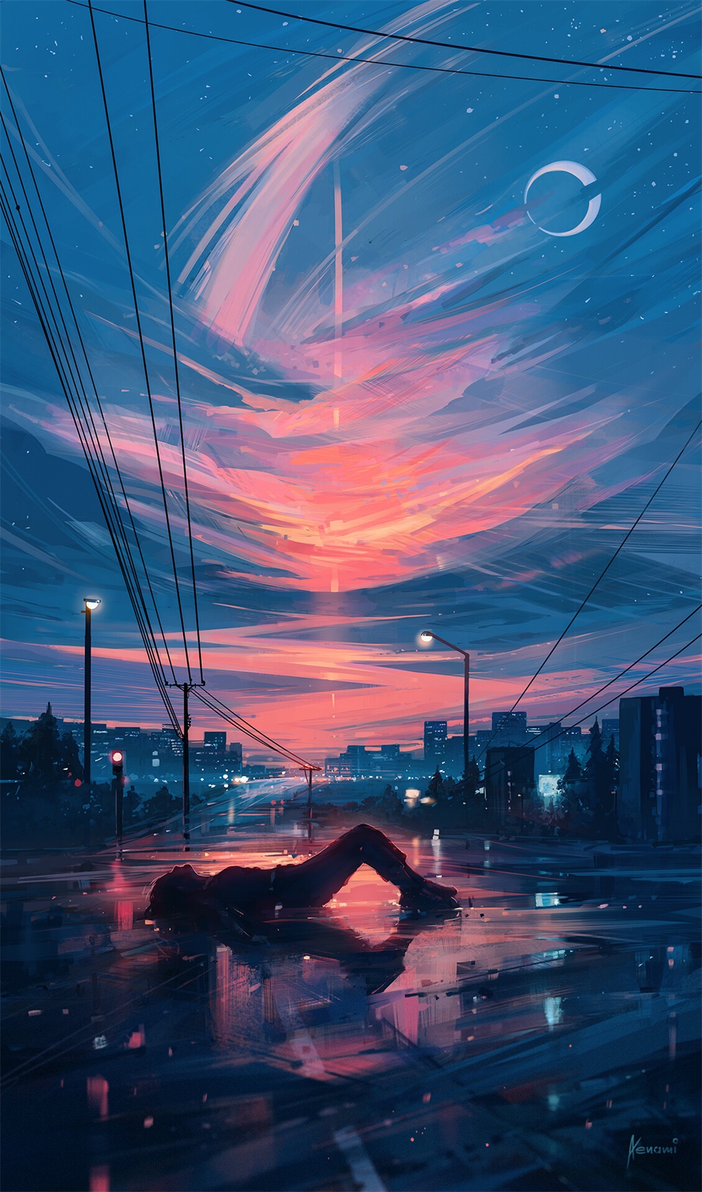 日暮黄昏！14款景观插画