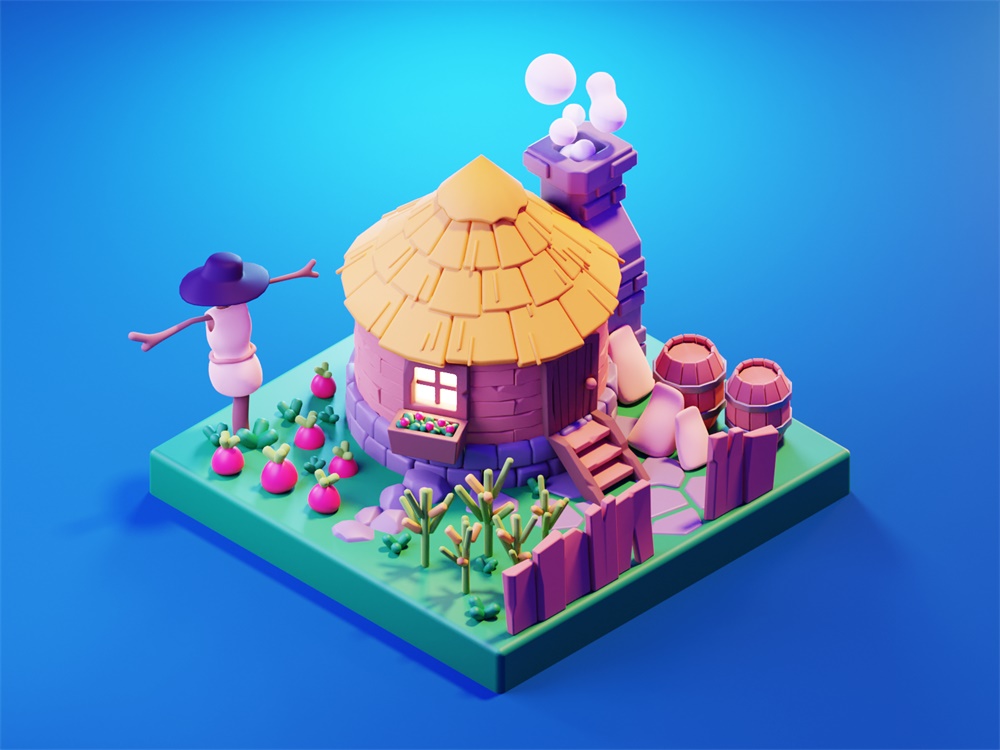 网页设计怎么吸引用户？来看3D设计师Roman Klco 的3D插图
