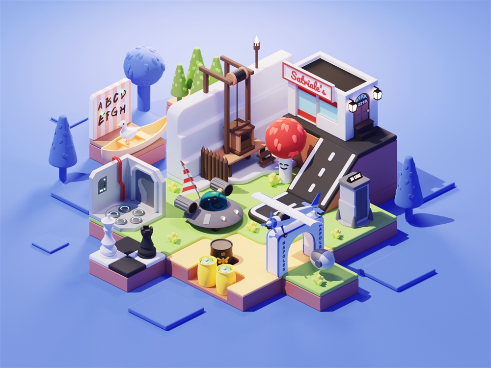 网页设计怎么吸引用户？来看3D设计师Roman Klco 的3D插图