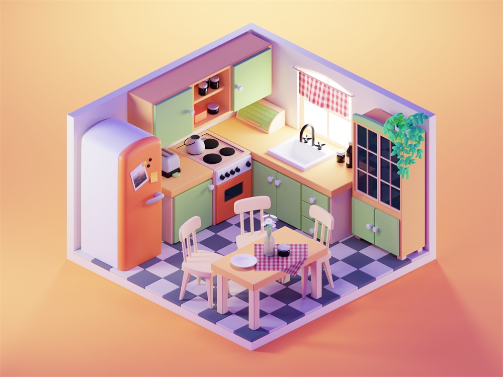 网页设计怎么吸引用户？来看3D设计师Roman Klco 的3D插图