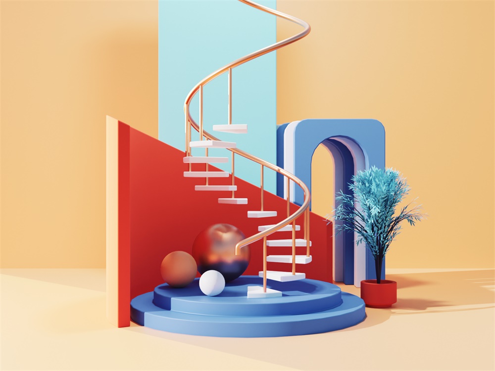 网页设计怎么吸引用户？来看3D设计师Roman Klco 的3D插图