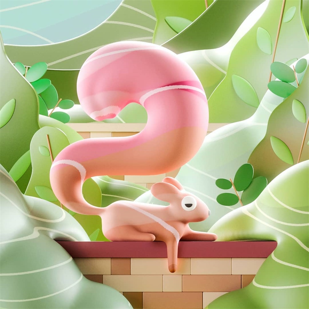 糖果色！12张圆润可爱的3D作品