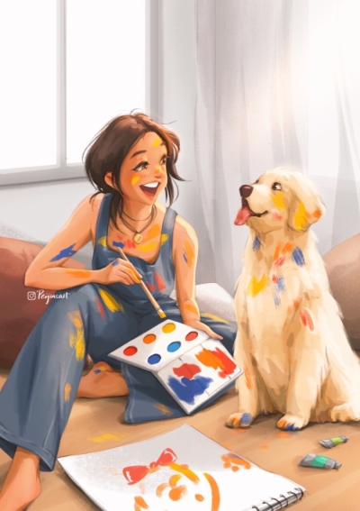 美好时光！12款温馨人物插画作品 ​ - 12图