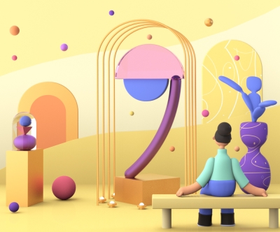 9个立体卡通C4D场景作品！ - 10图