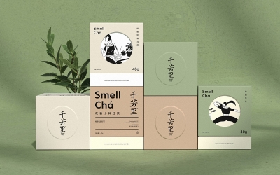 轻松养生！茶饮品牌VI设计 - 35图