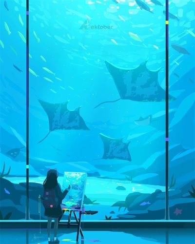 10款明亮干净配色风景插画 - 10图