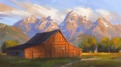 肌理笔刷如何使用 ？来看这组景观插画 - 10图