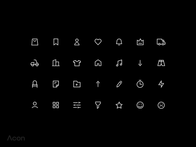 简洁感！12组线性Icon设计灵感 - 12图