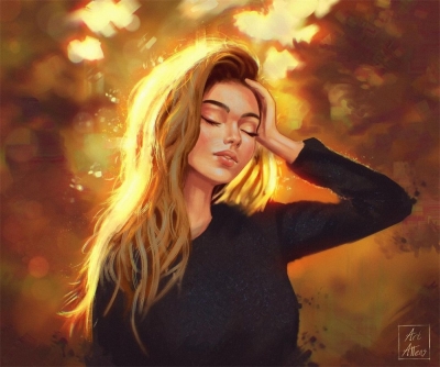 14张光影氛围超强的人物插画 - 12图
