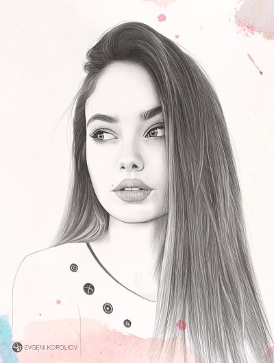 12款手绘细腻的静态人物肖像 - 12图