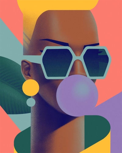 时尚摩登！9张平涂人物插画 - 9图