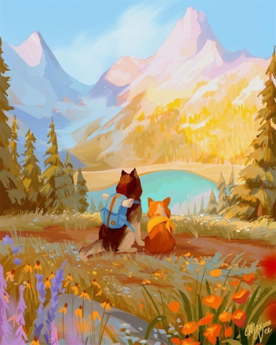 抢眼！12张质感十足的光影人物插画 - 12图