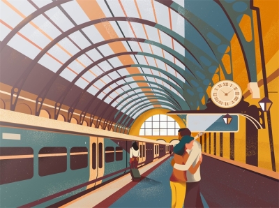 现代简洁风格的9款复古矢量插图 - 9图